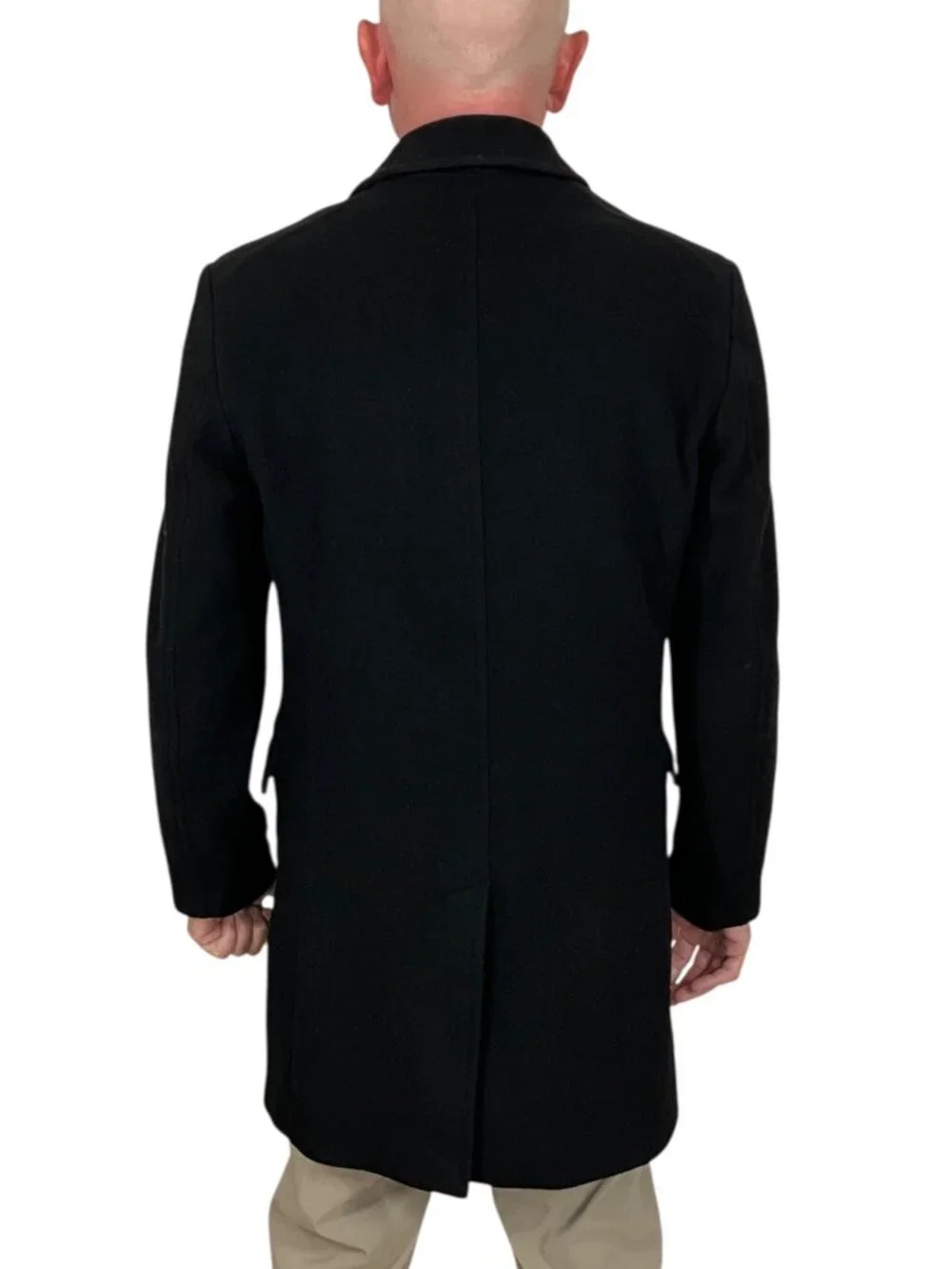 Banana Republic Wool Car Coat M Black Mid Length Fall